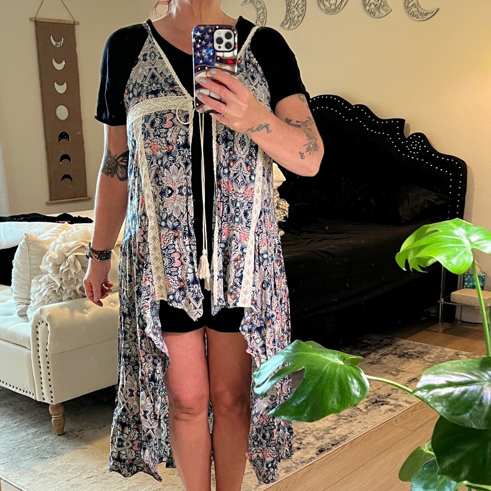 Umgee boho top/vest/cover-up L